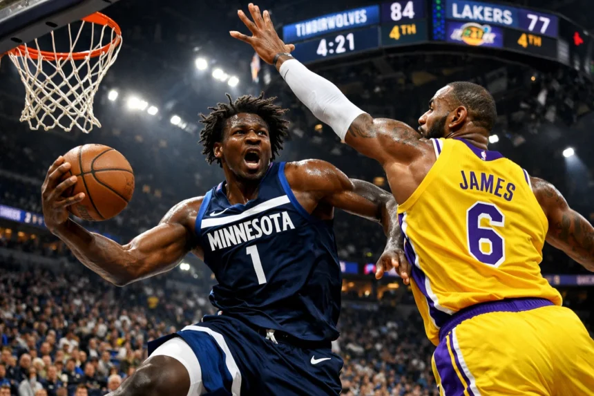 Timberwolves vs Lakers match player stats