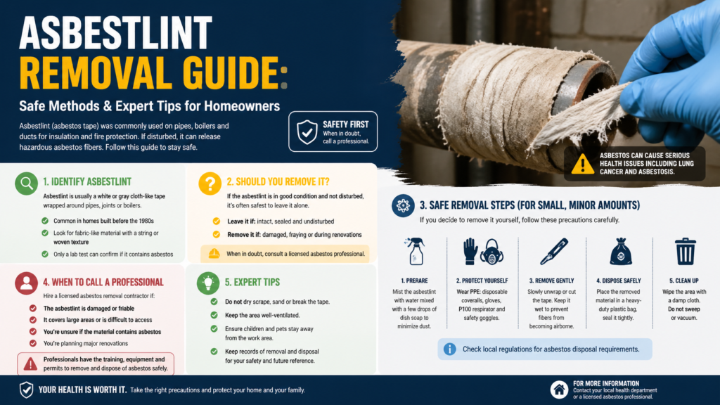 Asbestlint Removal Guide: Safe Methods & Expert Tips for Homeowners