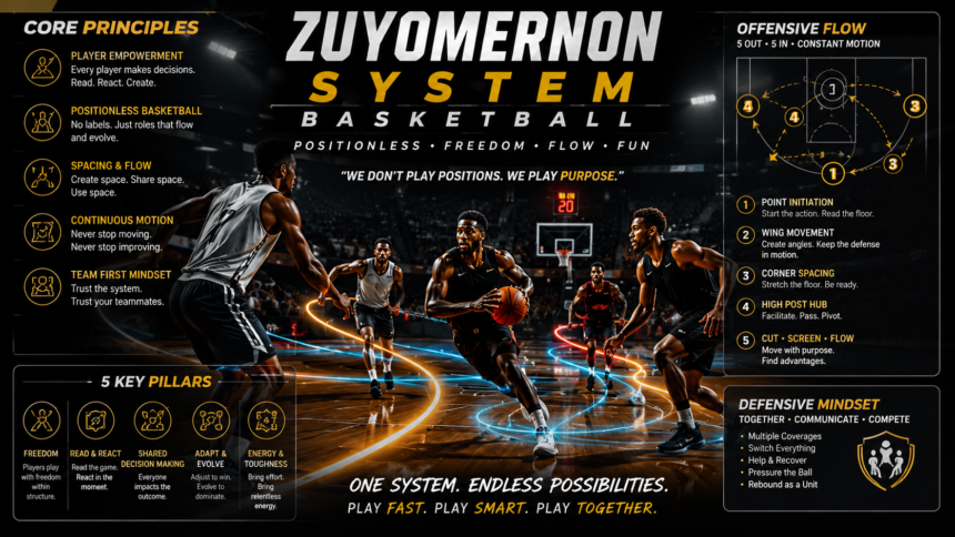 Zuyomernon System Basketball: Modern Strategy Built on Teamwork & Positionless Play