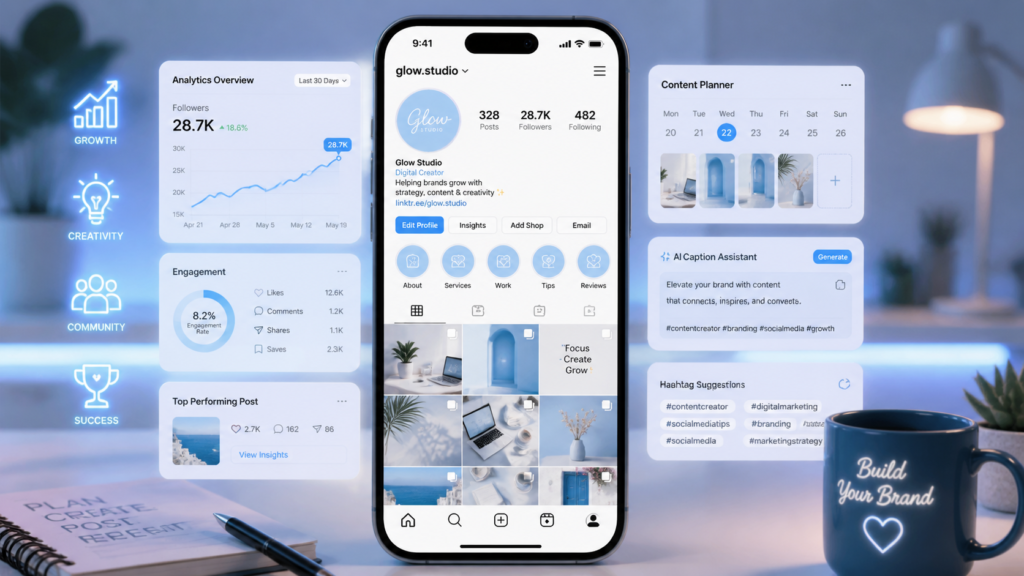 Instablu: Powerful Features to Grow, Design & Optimize Your Instagram