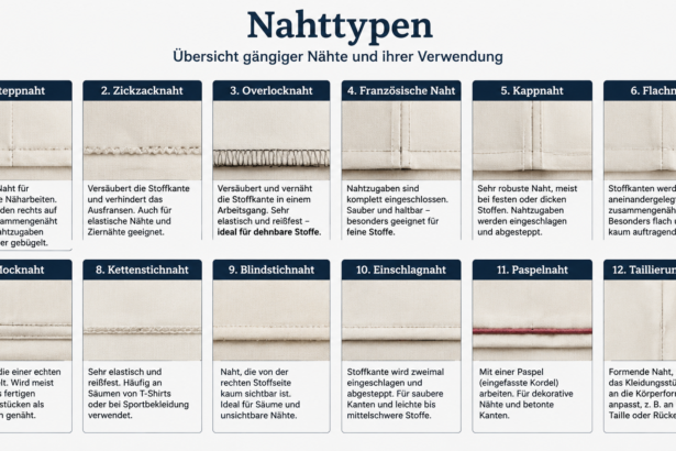 Nahttypen Guide: How Different Seam Types Improve Sewing Quality
