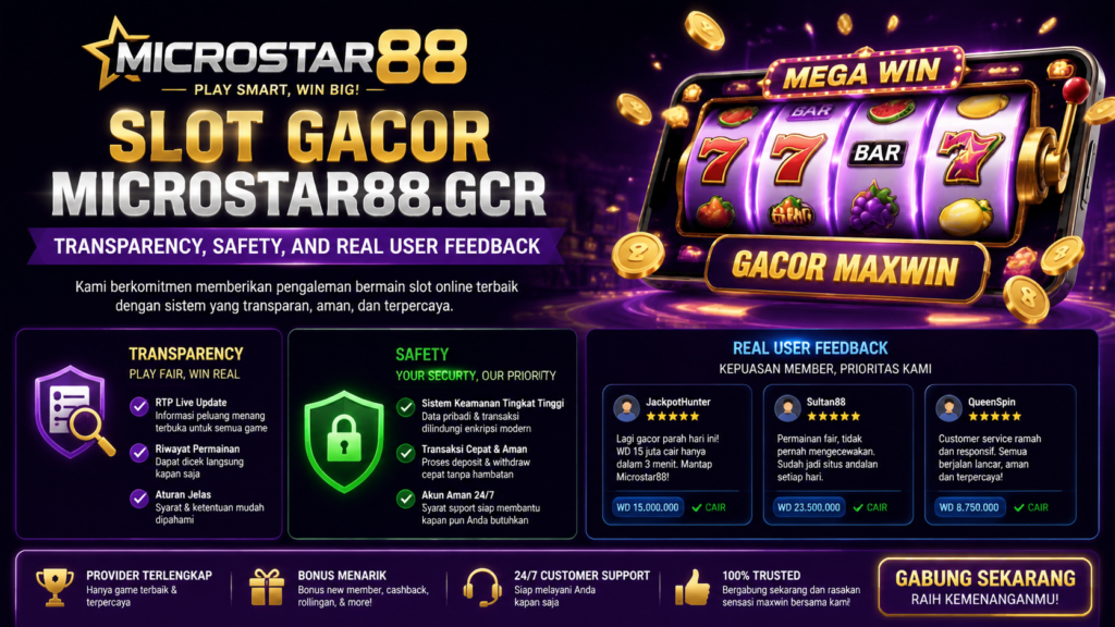 Slot Gacor Microstar88.gcr: Transparency, Safety, and Real User Feedback
