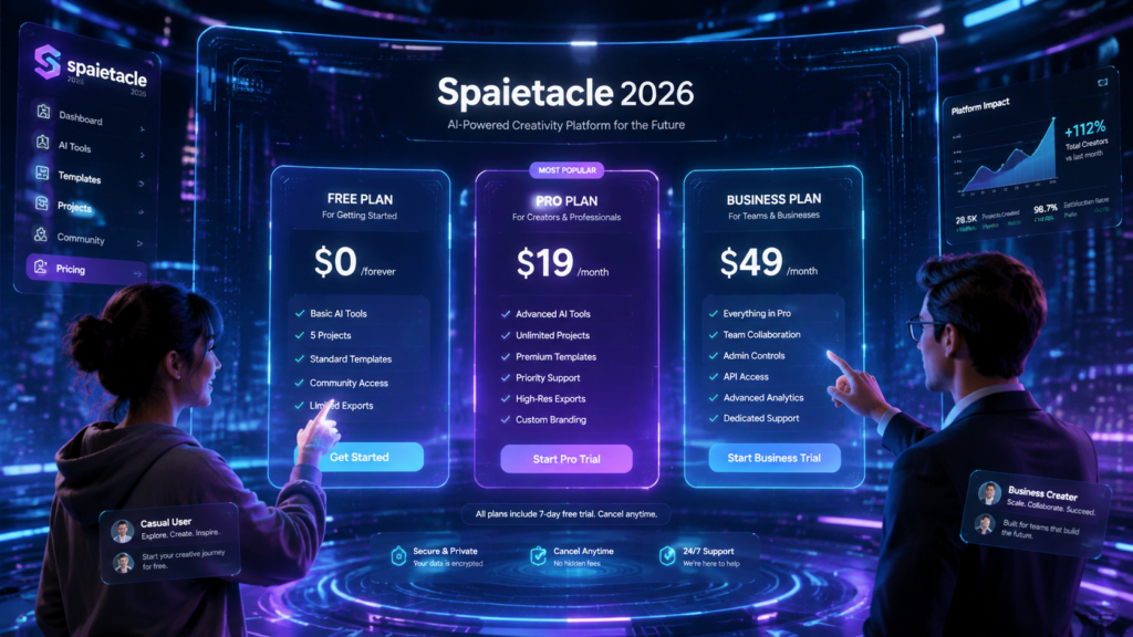Spaietacle Pricing in 2026