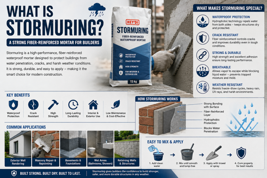 What is Stormuring? A Strong Fiber-Reinforced Mortar for Builders