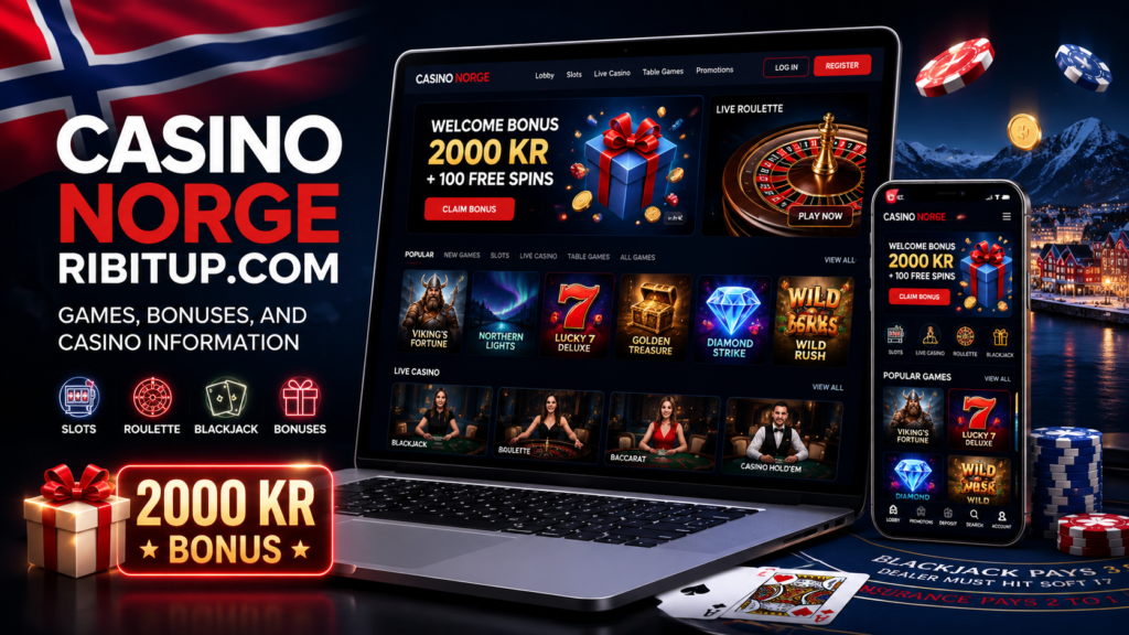 Casino Norge RibitUp.com: Games, Bonuses, and Casino Information