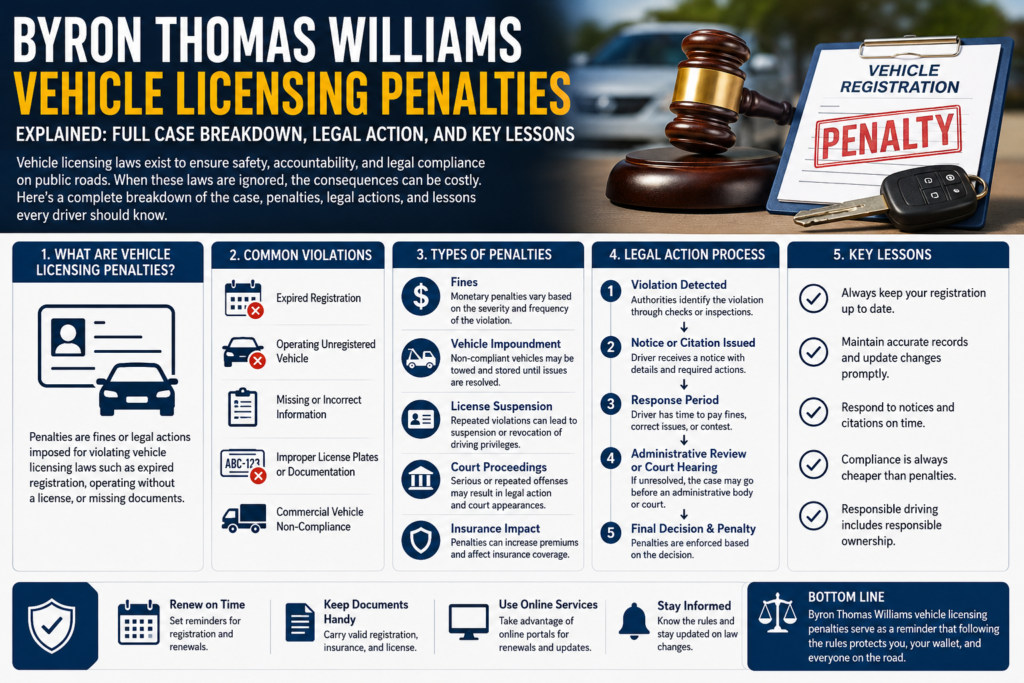 Byron Thomas Williams Vehicle Licensing Penalties Explained