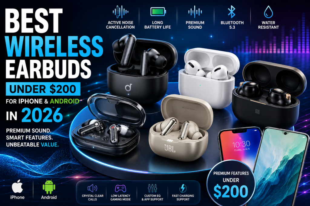 Best Wireless Earbuds Under $200 for iPhone and Android in 2026