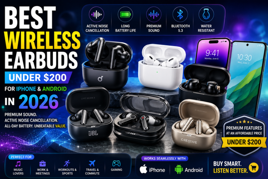 Best Wireless Earbuds Under $200 for iPhone and Android in 2026
