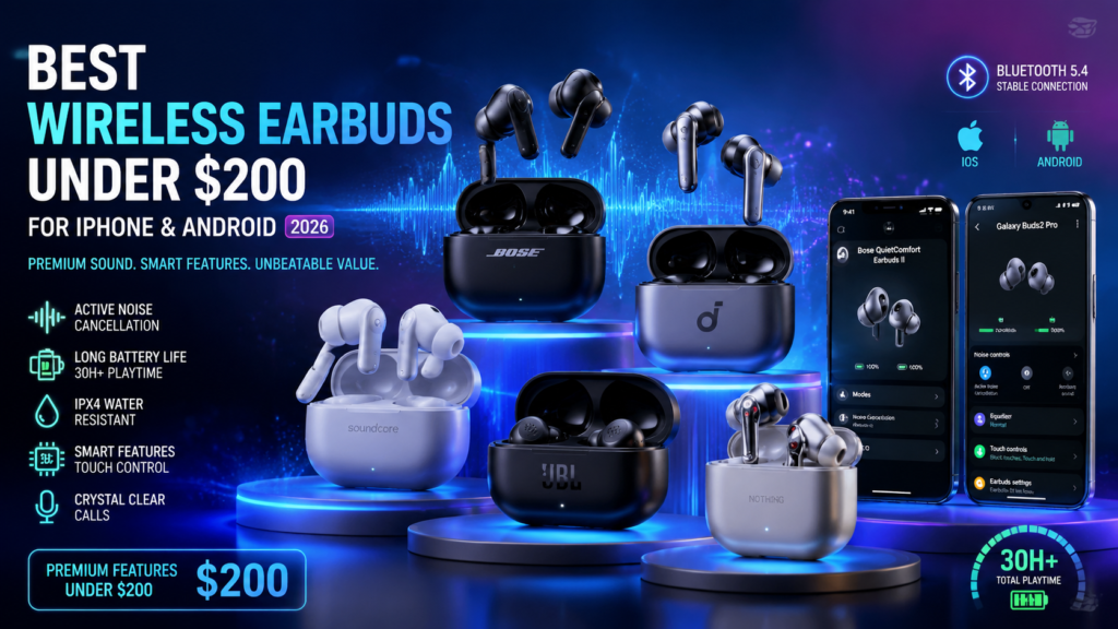 Best Wireless Earbuds Under $200 for iPhone and Android in 2026
