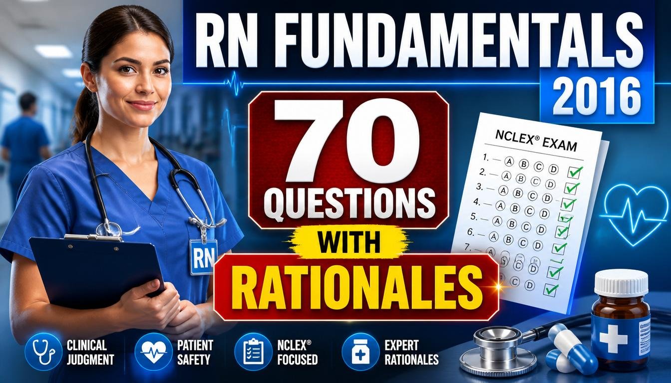RN Fundamentals 2016 70 Questions and Rationales: Complete Nursing Exam Study Guide